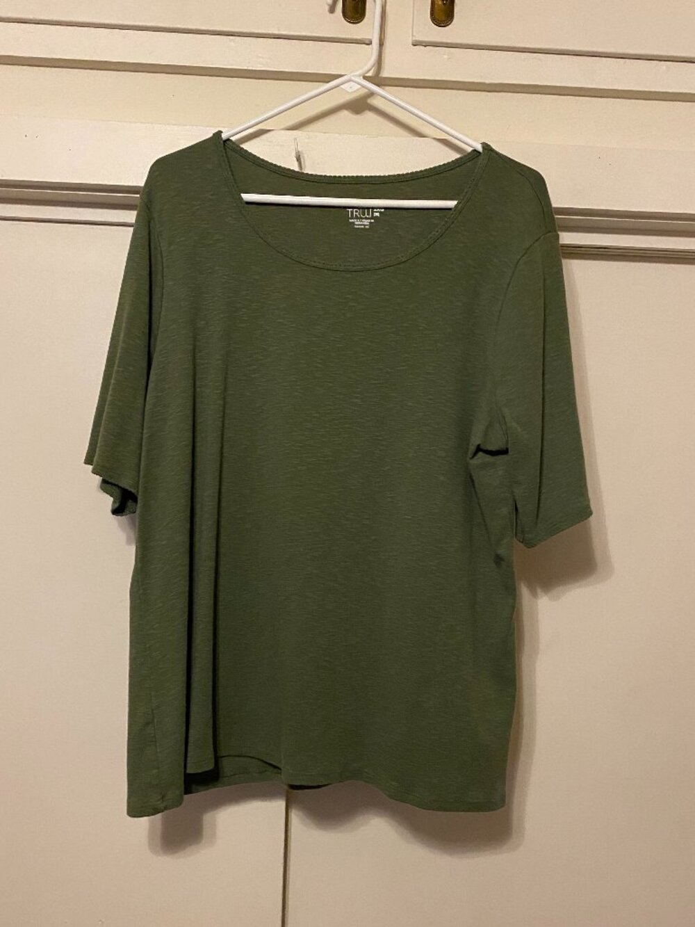 Time and Tru, army green, super soft & comfy tunic, size 2XL